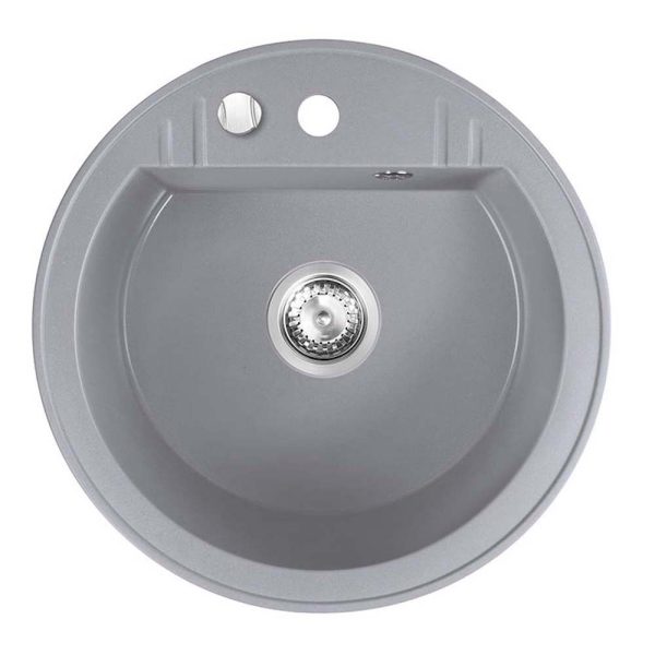 Chiuveta granit 1 cuva rotunda 510 mm Ferro MEZZO II, gri General Instal magazin instalatii termice sanitare