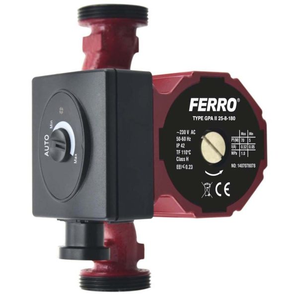 Pompa recirculare electronica Ferro GPA II 2580 - 180 General Instal magazin instalatii termice sanitare