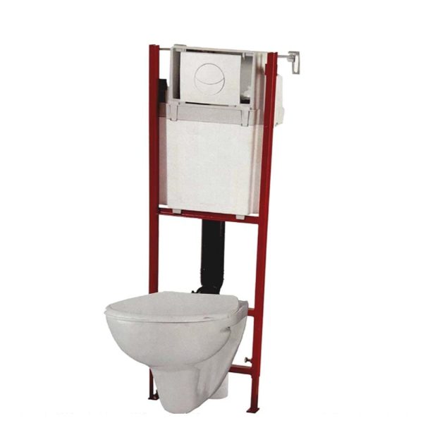Set rezervor incastrat Wirquin Initio Lineo cu vas WC si capac General Instal instalatii termice sanitare