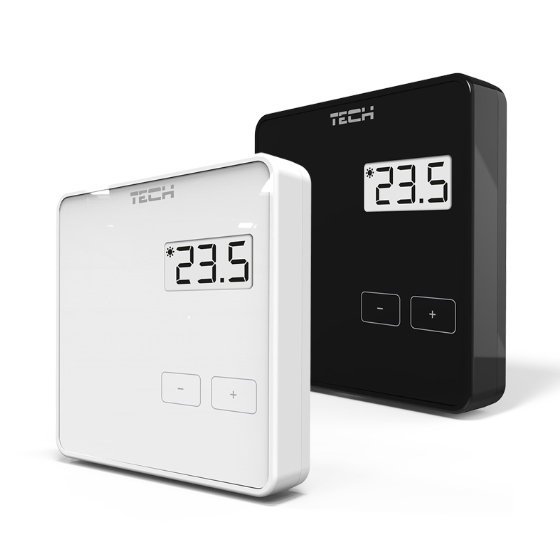 Senzor-termostat de camera Tech EU-R10b comunicare prin cablu cu 3 fire